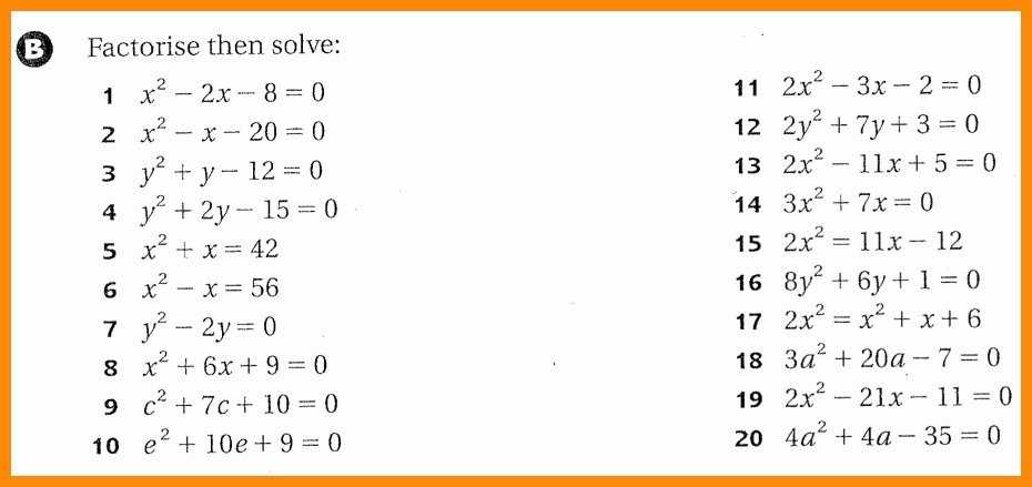 46 Solve Quadratics By Factoring Worksheet | Chessmuseum Template Library throughout Solving Equations By Factoring Worksheet
