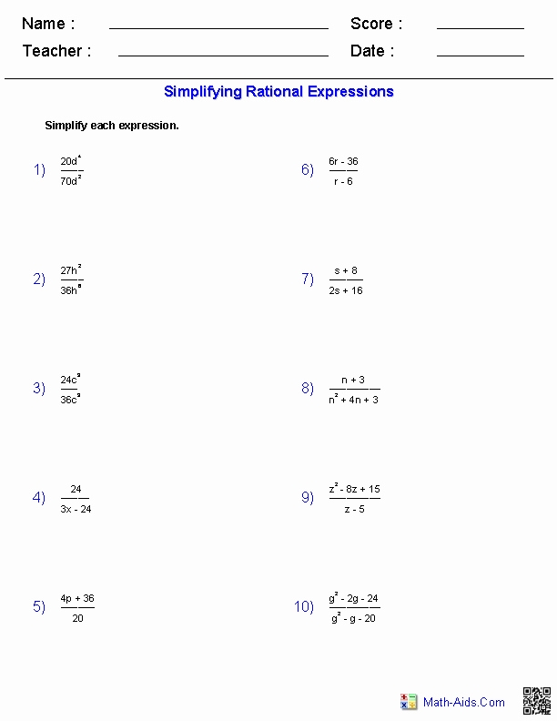 49 Simplifying Algebraic Expressions Worksheet Answers | Chessmuseum For Simplifying Algebraic Expressions Worksheet Answers