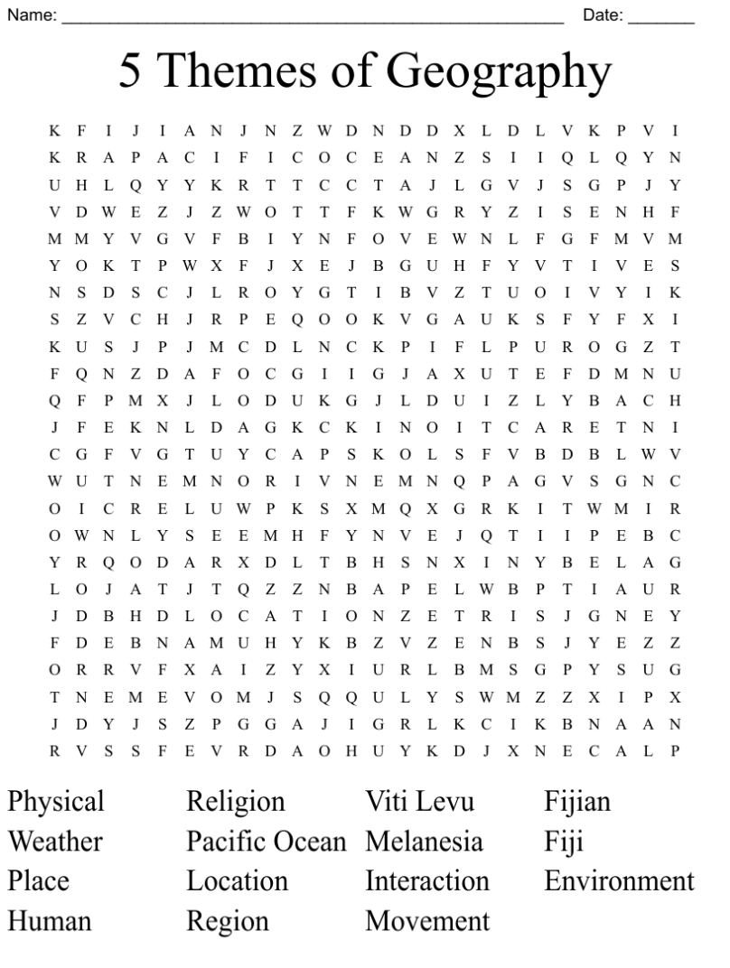 5 Themes Of Geography Worksheet Doc - Islero Guide Answer For Assignment intended for 5 Themes Of Geography Worksheet