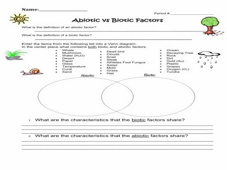 50 Abiotic And Biotic Factors Worksheet | Chessmuseum Template Library intended for Abiotic And Biotic Factors Worksheet