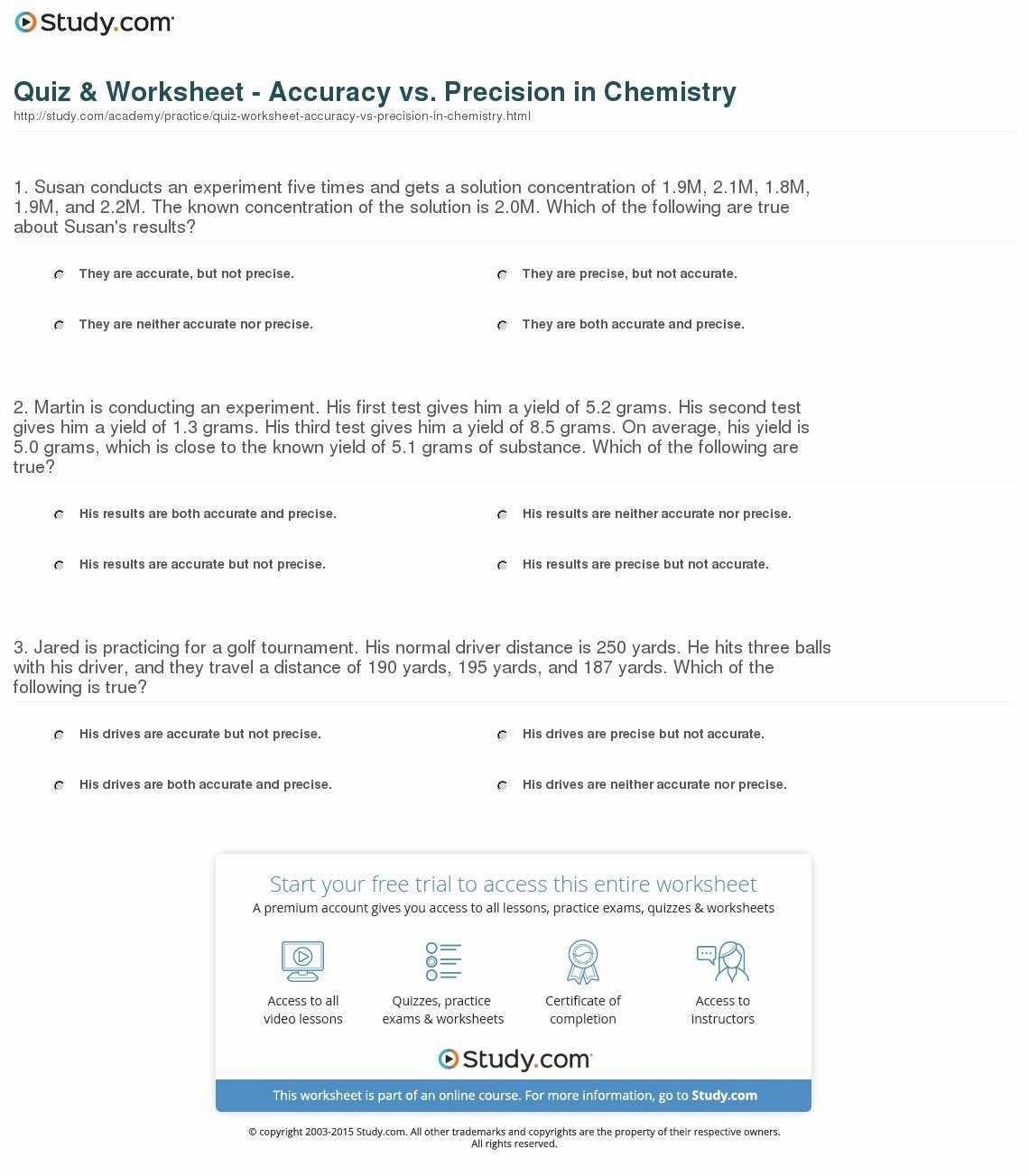 50 Accuracy And Precision Worksheet Answers | Chessmuseum Template Library throughout Accuracy And Precision Worksheet Answers