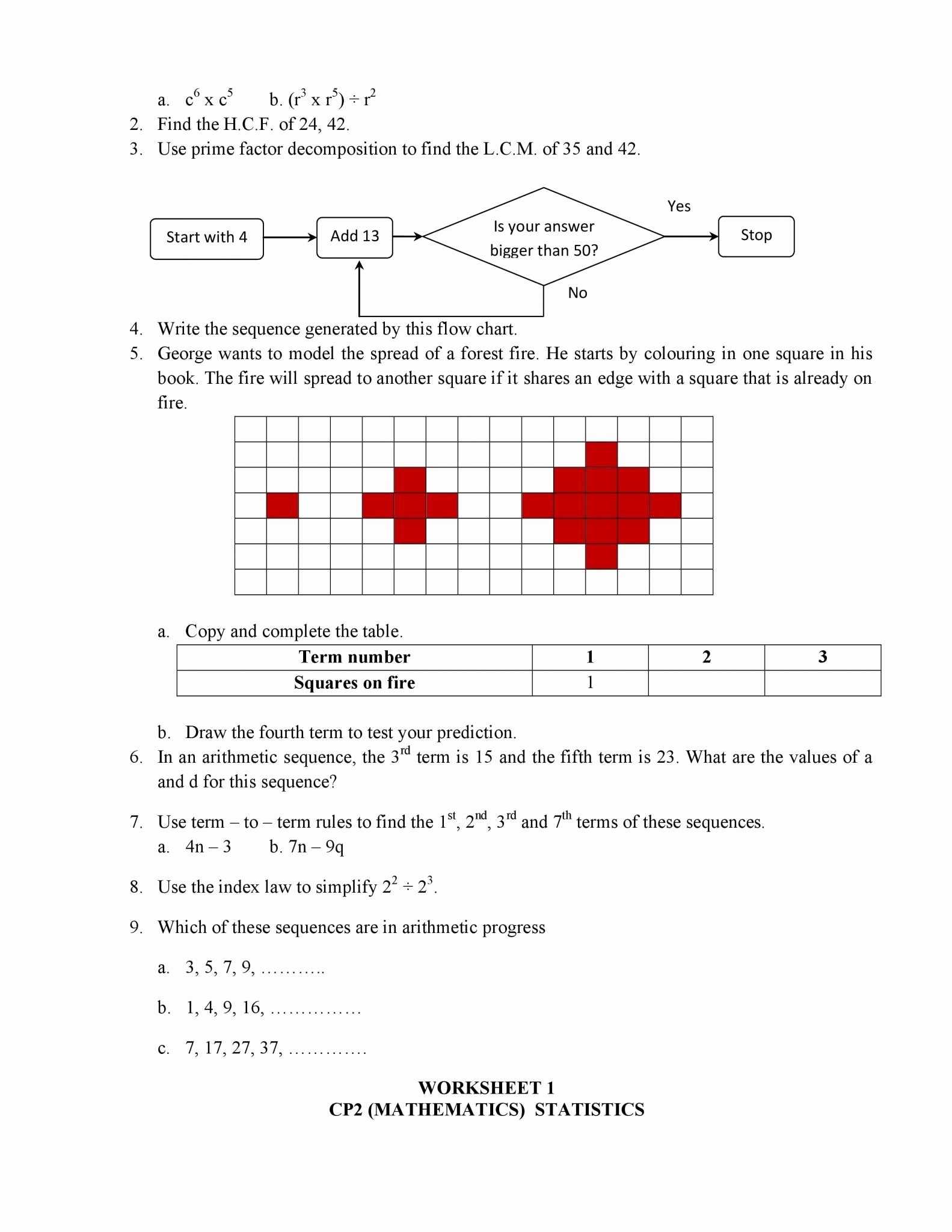 50 Arithmetic Sequence Worksheet Answers | Chessmuseum Template Library pertaining to Arithmetic Sequence Worksheet Answers
