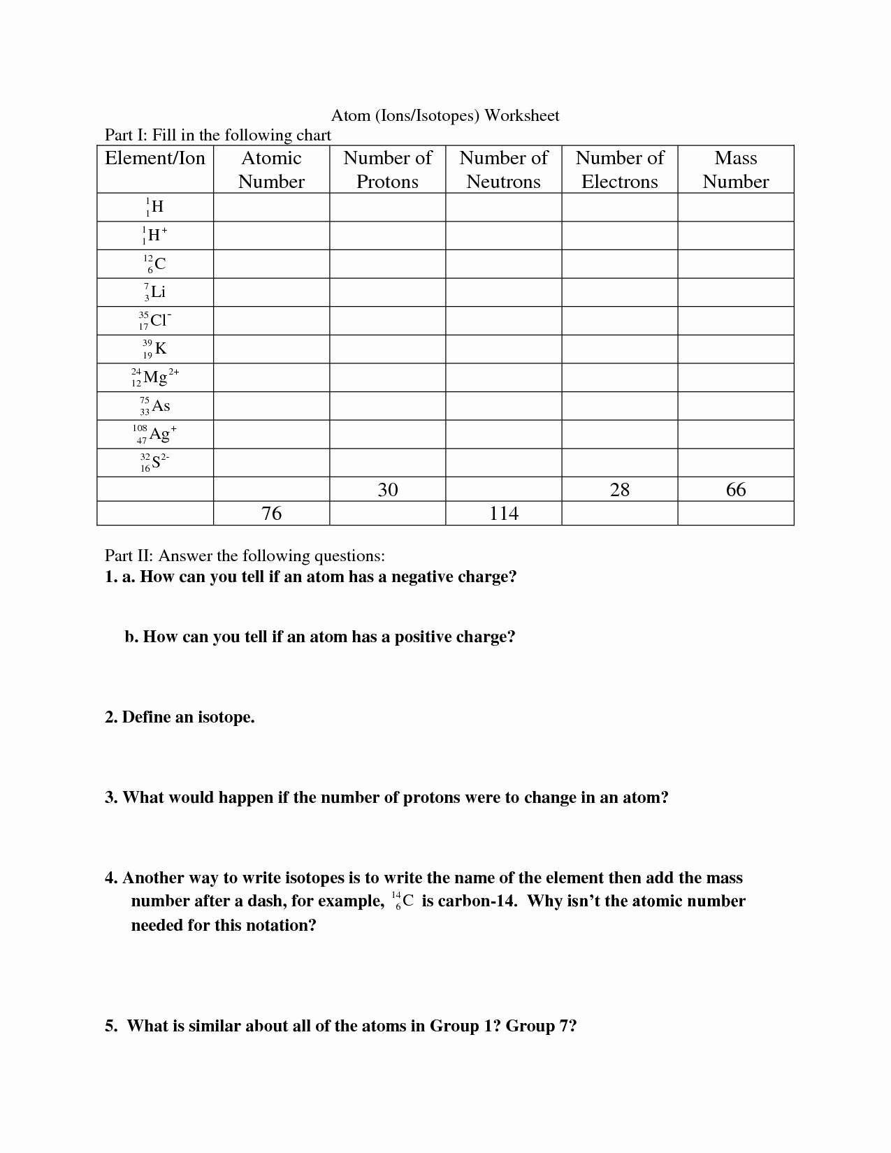 50 Atoms And Isotopes Worksheet Answers | Chessmuseum Template Library For Isotopes Worksheet Answer Key