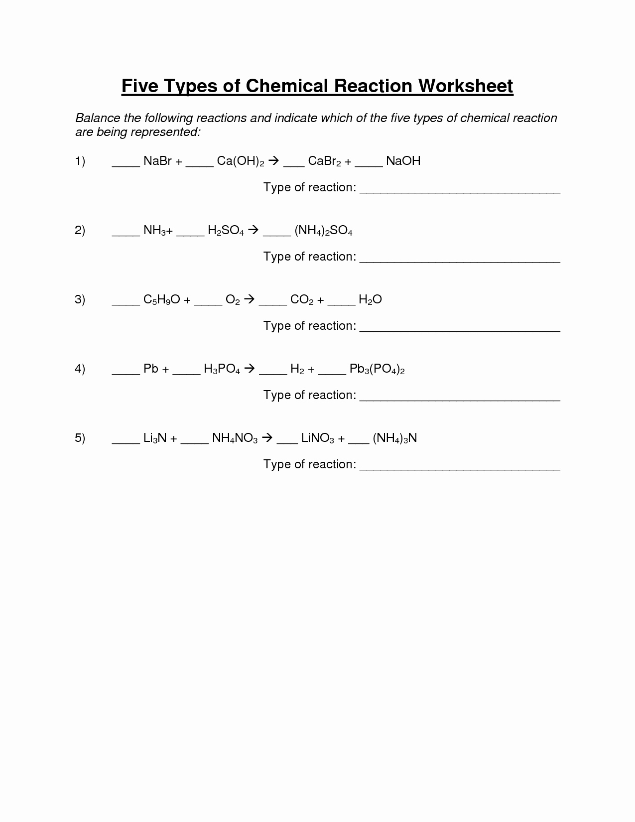 50 Classifying Chemical Reactions Worksheet Answers | Chessmuseum Template Library Pertaining To Inspired Educators Inc Worksheet Answers