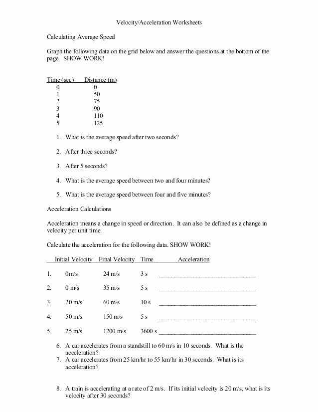 50 Determining Speed Velocity Worksheet Answers | Chessmuseum Template intended for Determining Speed Velocity Worksheet Answers