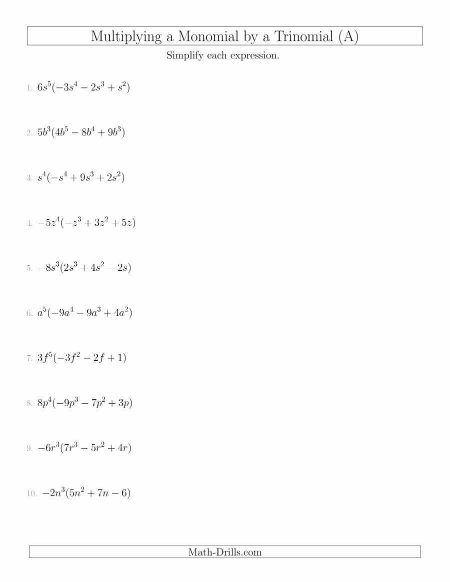50 Dividing Polynomials By Monomials Worksheet | Chessmuseum Template throughout Dividing Polynomials Worksheet Answers