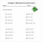 50 Multiplication Of Integers Worksheet | Chessmuseum Template Library In Multiplication Of Integers Worksheet