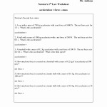 50 Newton'S Second Law Worksheet Answers | Chessmuseum Template Library Pertaining To Newton's Second Law Worksheet Answers