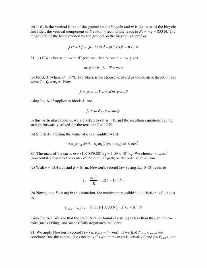 50 Newton'S Second Law Worksheet Answers | Chessmuseum Template Library regarding Newton'S Second Law Worksheet Answers