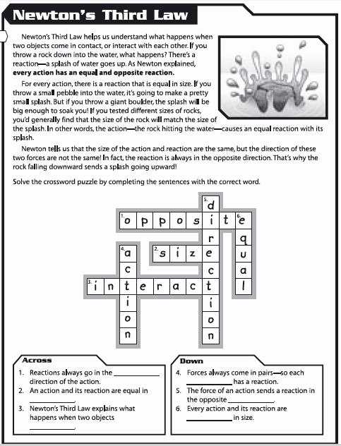 50 Newton'S Third Law Worksheet Answers | Chessmuseum Template Library with Newton'S Third Law Worksheet Answers