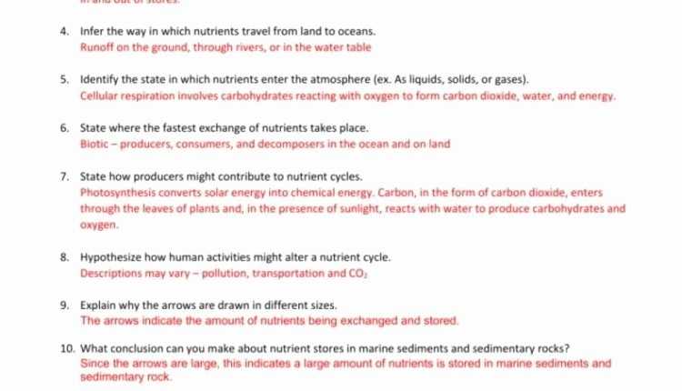 50 Nutrient Cycles Worksheet Answers | Chessmuseum Template Library with regard to Cycles Worksheet Answer Key