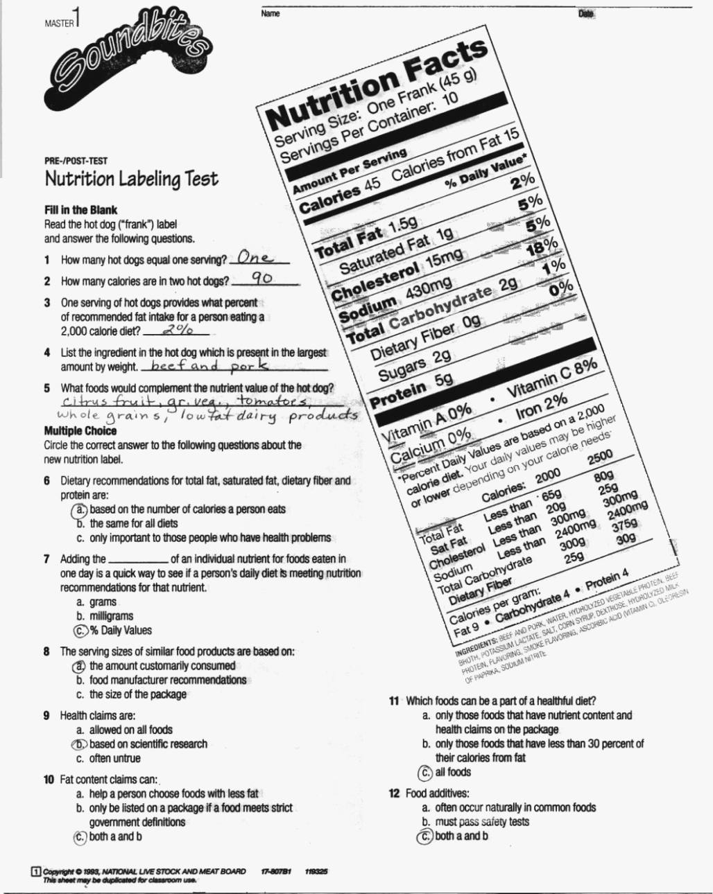 50 Nutrition Label Worksheet Answer | Chessmuseum Template Library inside Nutrition Label Worksheet Answer Key
