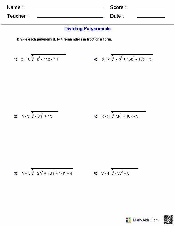50 Polynomial Long Division Worksheet | Chessmuseum Template Library Pertaining To Long Division Of Polynomials Worksheet