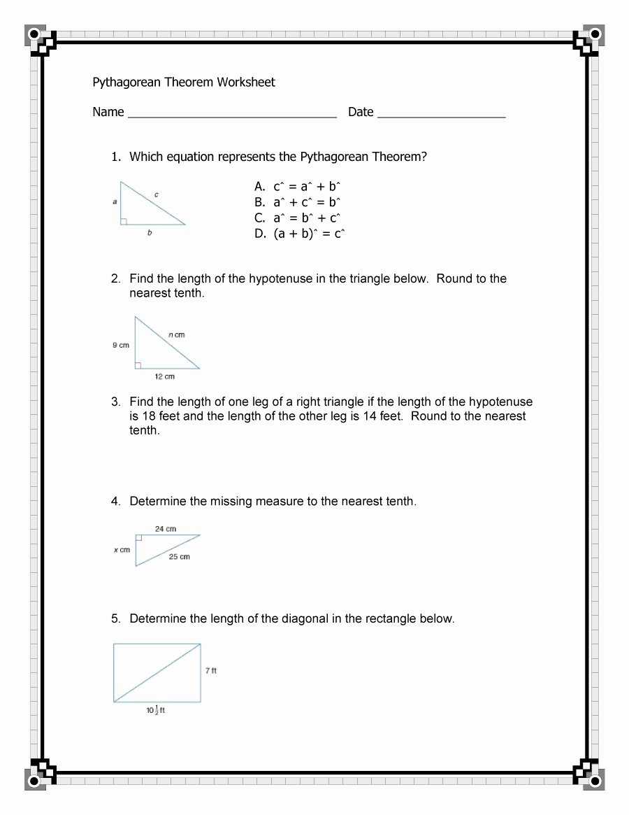 50 Pythagorean Theorem Worksheet Answers | Chessmuseum Template Library inside Pythagorean Theorem Worksheet Answers