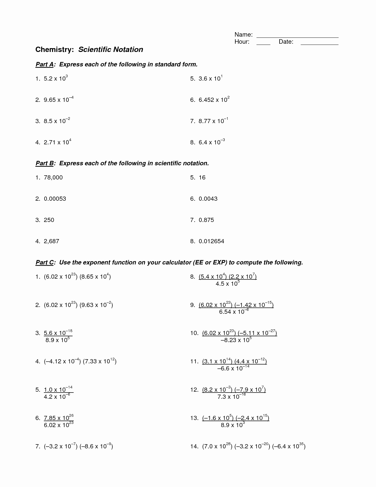 50 Scientific Notation Worksheet Answers | Chessmuseum Template Library For Scientific Notation Worksheet With Answers
