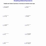 50 Simplifying Radicals Practice Worksheet | Chessmuseum Template Library Throughout Simplifying Radicals Worksheet Algebra 1