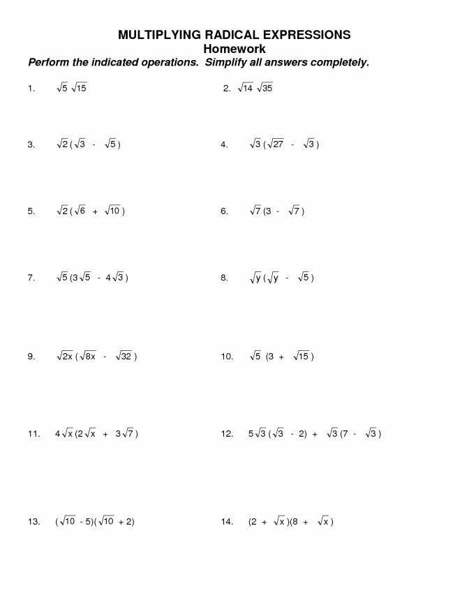 50 Simplifying Radicals Worksheet Answers | Chessmuseum Template Library with regard to Simplifying Radicals Practice Worksheet