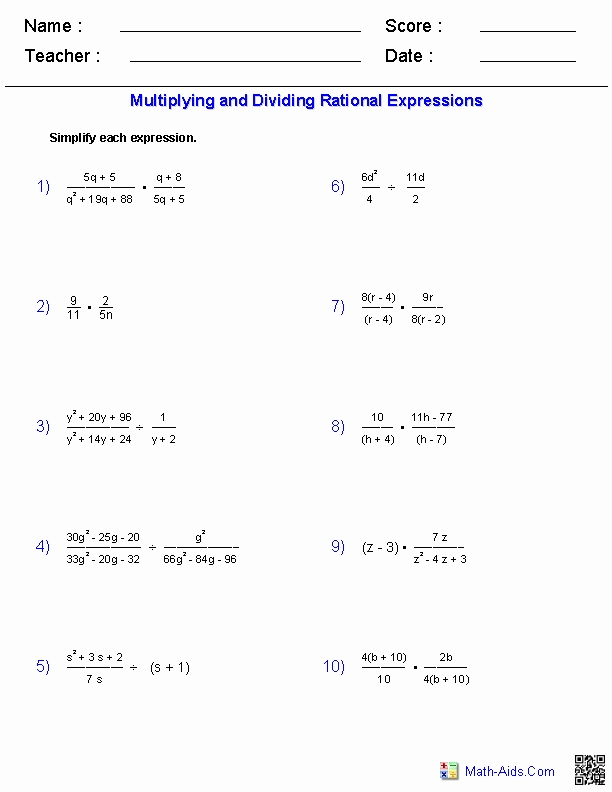 50 Simplifying Rational Expressions Worksheet Answers | Chessmuseum Regarding Simplify Rational Expressions Worksheet