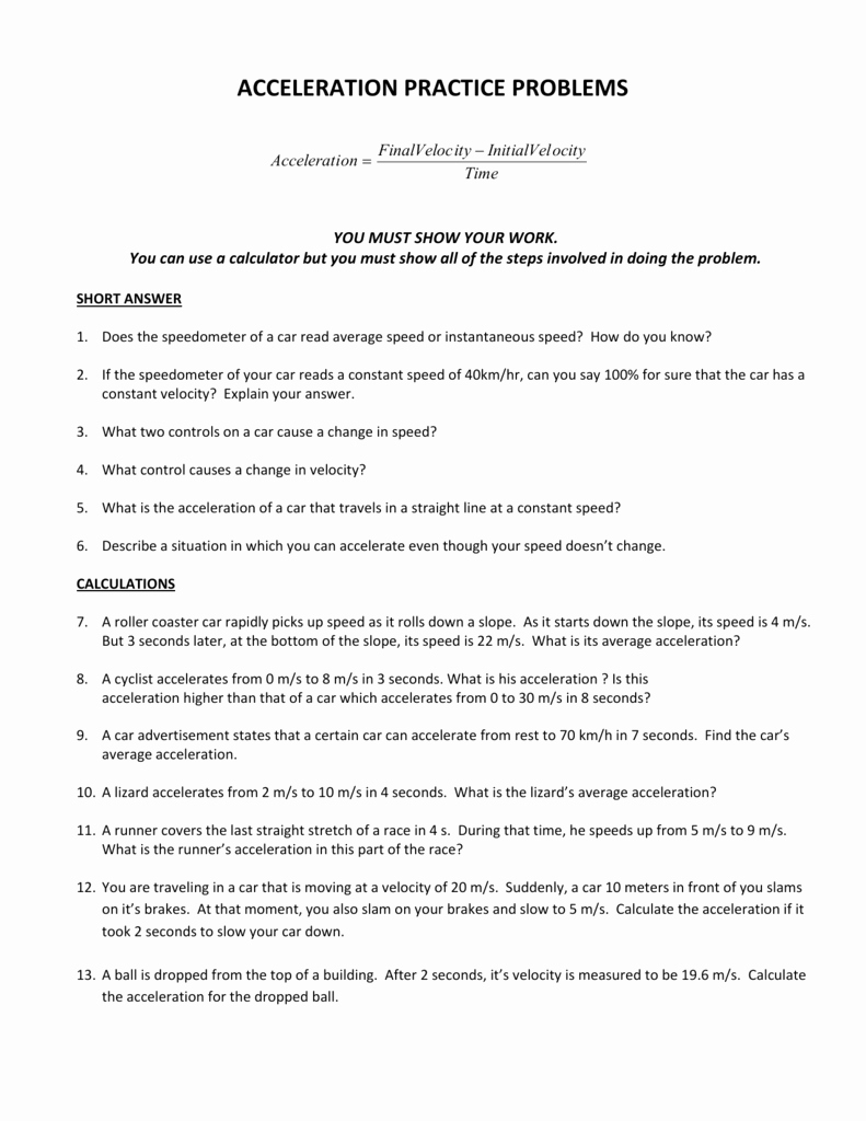 50 Speed Problem Worksheet Answers | Chessmuseum Template Library in Speed Problem Worksheet Answers