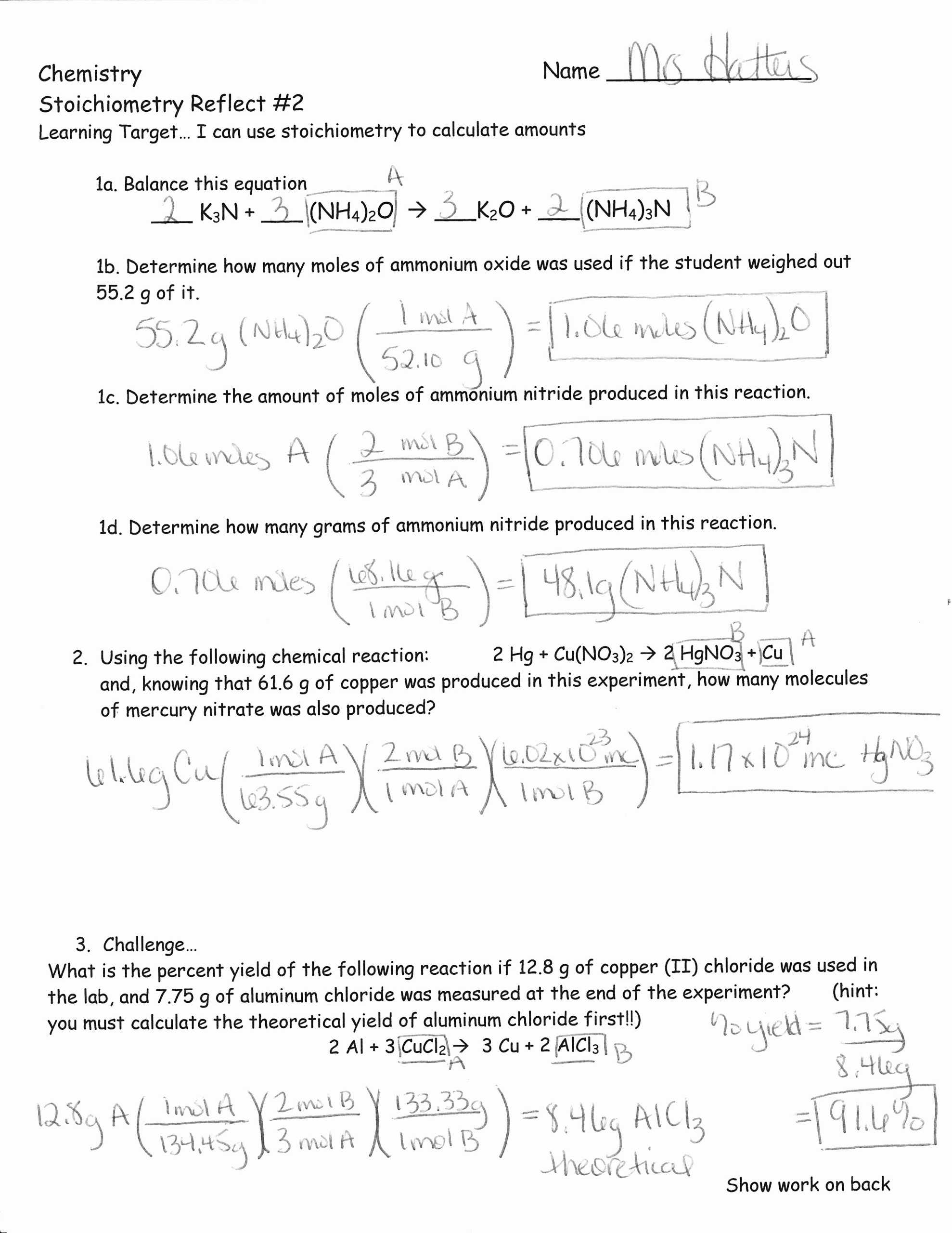 50 Stoichiometry Worksheet Answer Key | Chessmuseum Template Library for Stoichiometry Problems Worksheet Answers