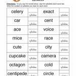 50 Syllable Worksheet For Kindergarten | Chessmuseum Template Library Intended For Syllables Worksheet For Kindergarten