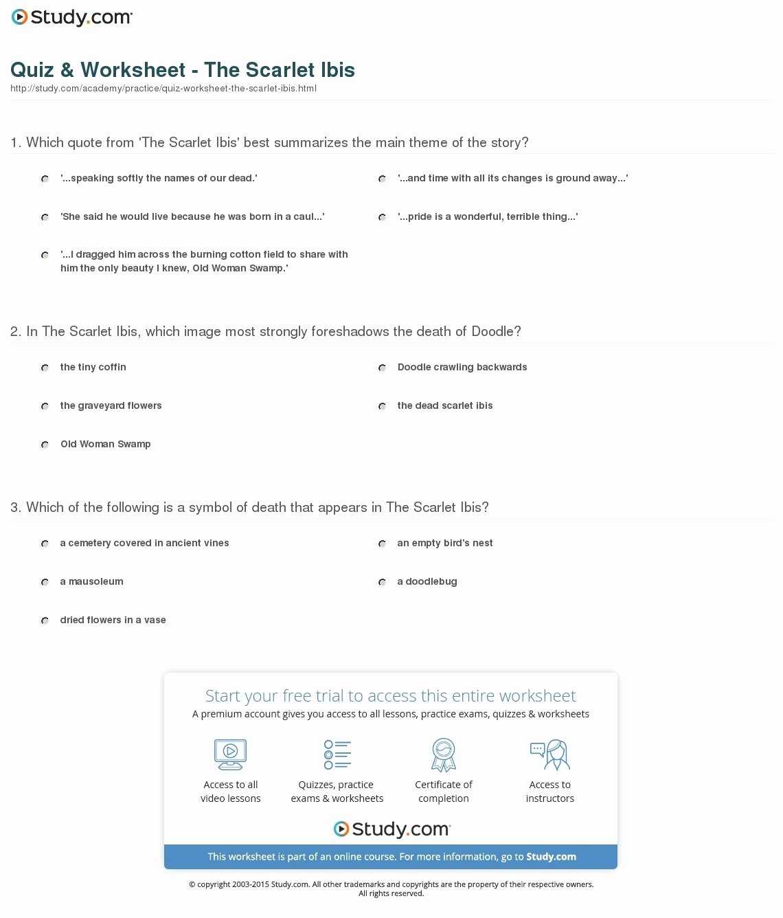 50 The Scarlet Ibis Worksheet Answers | Chessmuseum Template Library In The Scarlet Ibis Worksheet