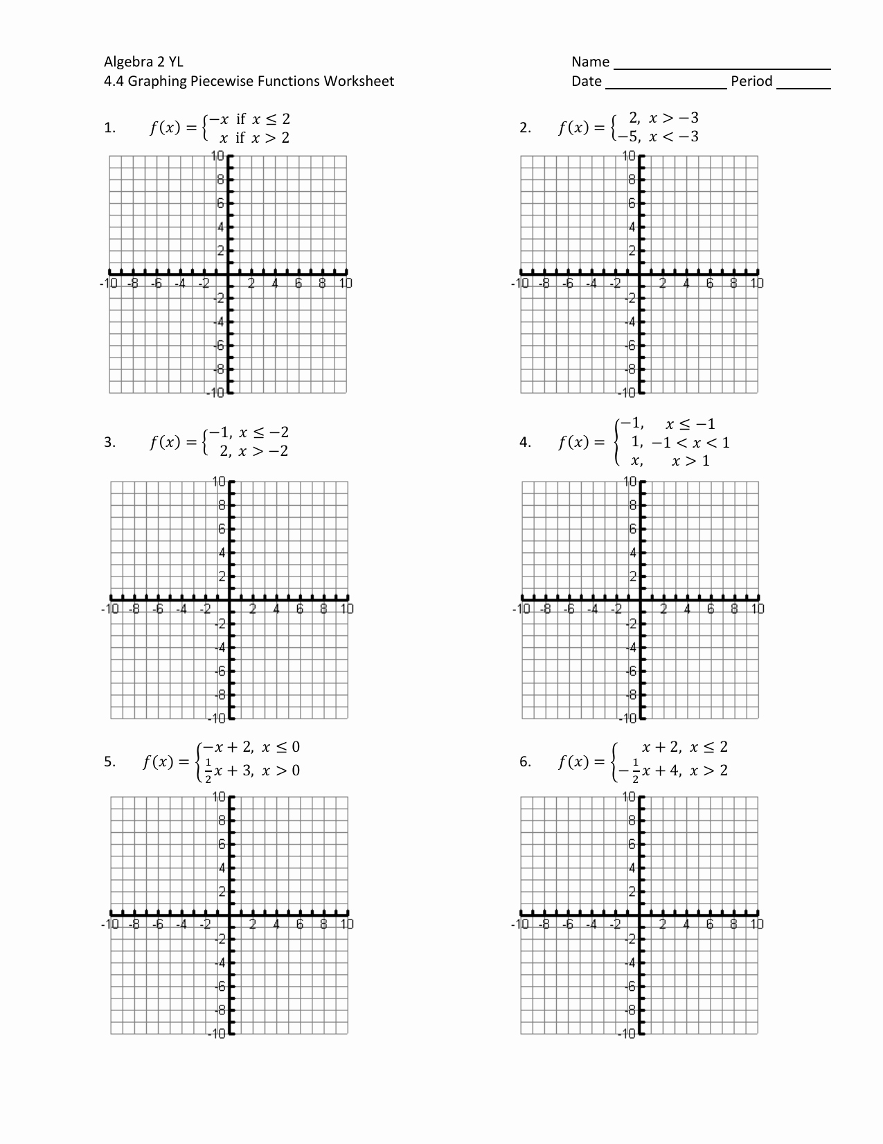 50 Worksheet Piecewise Functions Algebra 2 | Chessmuseum Template Library In Worksheet Piecewise Functions Algebra 2