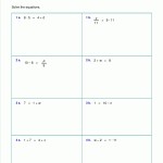 8Th Grade Chemical Equations Worksheet throughout Solve Two Step Equations Worksheet