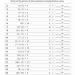Absolute Value Worksheets Regarding Solving Absolute Value Equations Worksheet