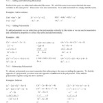 Adding And Subtracting Polynomials Worksheet — Db Excel With Regard To Adding And Subtracting Polynomials Worksheet