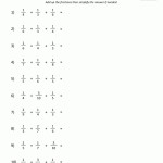 Adding Fractions Worksheets Pertaining To Adding Fractions Worksheet Pdf