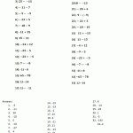 Adding Subtracting Multiplying And Dividing Integers Worksheets Throughout Adding Integers Worksheet Pdf
