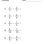 Addition And Subtraction Of Fractions Worksheets Grade 6 Pdf King With Adding Fractions Worksheet Pdf