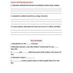 Alexander The Great Worksheet in Alexander The Great Worksheet