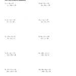 Algebra 1 Elimination Using Multiplication Worksheet Answers | Times For Solving Equations Review Worksheet