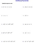 Algebra 1 Worksheets | Monomials And Polynomials Worksheets Intended For Dividing Polynomials By Monomials Worksheet