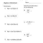 Algebra 2 Practice Worksheet | Worksheets Worksheets Regarding Pre Algebra Review Worksheet