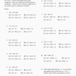 Algebra 2 Solving Quadratic Equations By Factoring Worksheet Answers Intended For Solving Equations By Factoring Worksheet