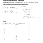 Algebra 2 Solving Quadratic Equations By Factoring Worksheet Answers Pertaining To Solving Quadratic Equations Worksheet