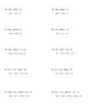 Algebra 2 Solving Quadratic Equations By Factoring Worksheet Answers With Solve By Factoring Worksheet