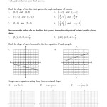 Algebra 2 Wkst 3.5 3.7 Linear Equations In Slope Intercept Form Intended For Writing Linear Equations Worksheet Answer