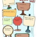 All About Me – Ideas For A 5 Minute Presentation For All About Me Worksheet Preschool