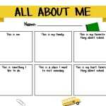All About Me Printable Worksheets – 50 Free Printables | Printabulls Within All About Me Printable Worksheet