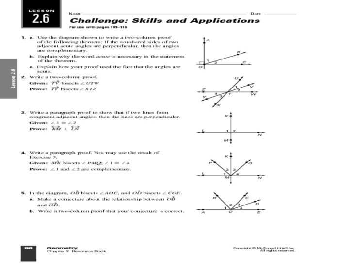 All Geometry Proofs Worksheets Two Column Cute 2Nd Grade — Db-Excel intended for Two Column Proof Worksheet