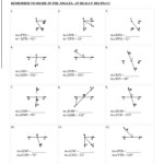 Angle And Line Relationships Worksheets Regarding Angle Relationships Worksheet Answers