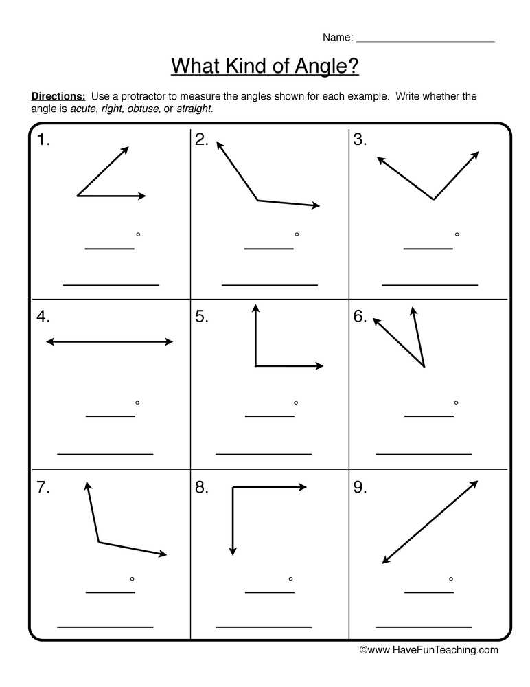 Angles Worksheets | Have Fun Teaching With Finding Angle Measures Worksheet