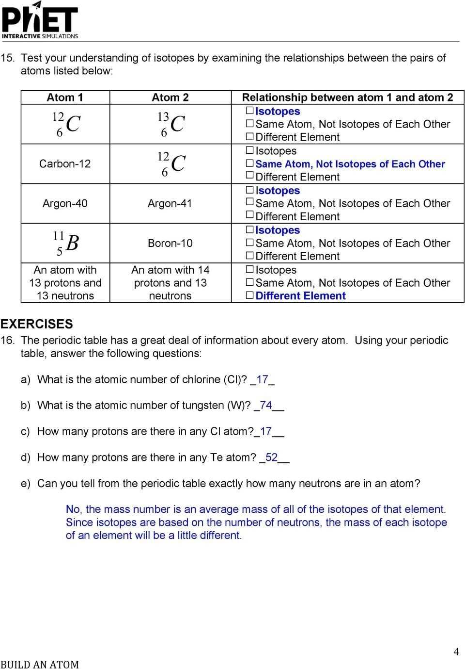 Answer Key Build An Atom Part I Atom Screen Build An Atom — Db Excel For Build An Atom Worksheet Answers