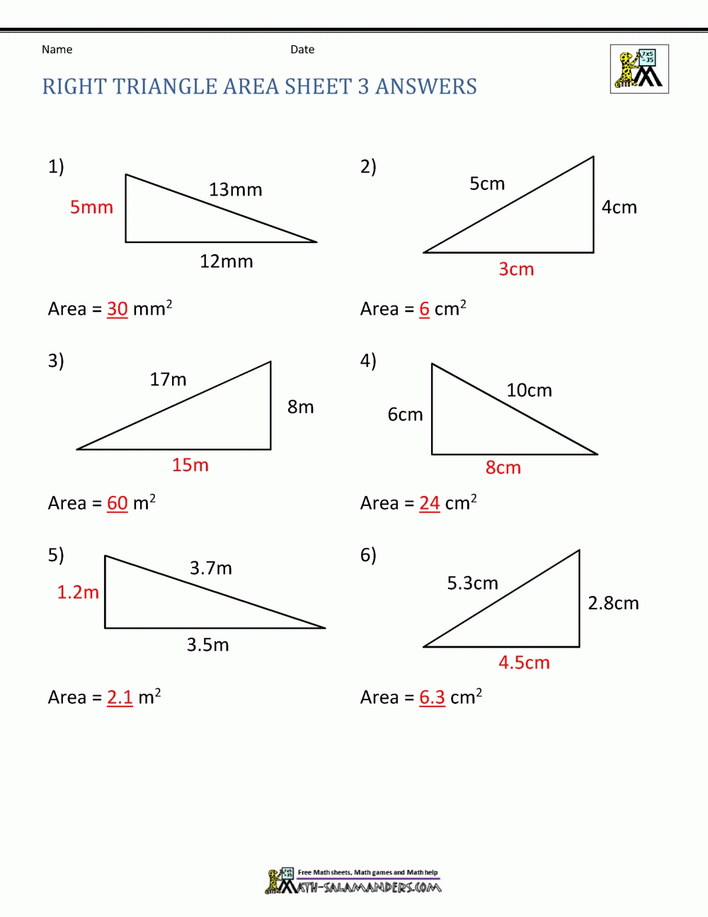 Area Of A Triangle Worksheets 7Th Grade 72E within Area Of A Triangle Worksheet