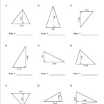 Area Of Triangles Worksheets Inside Area Of A Triangle Worksheet