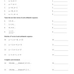 Arithmetic Sequence Worksheet #1 With Geometric And Arithmetic Sequences Worksheet